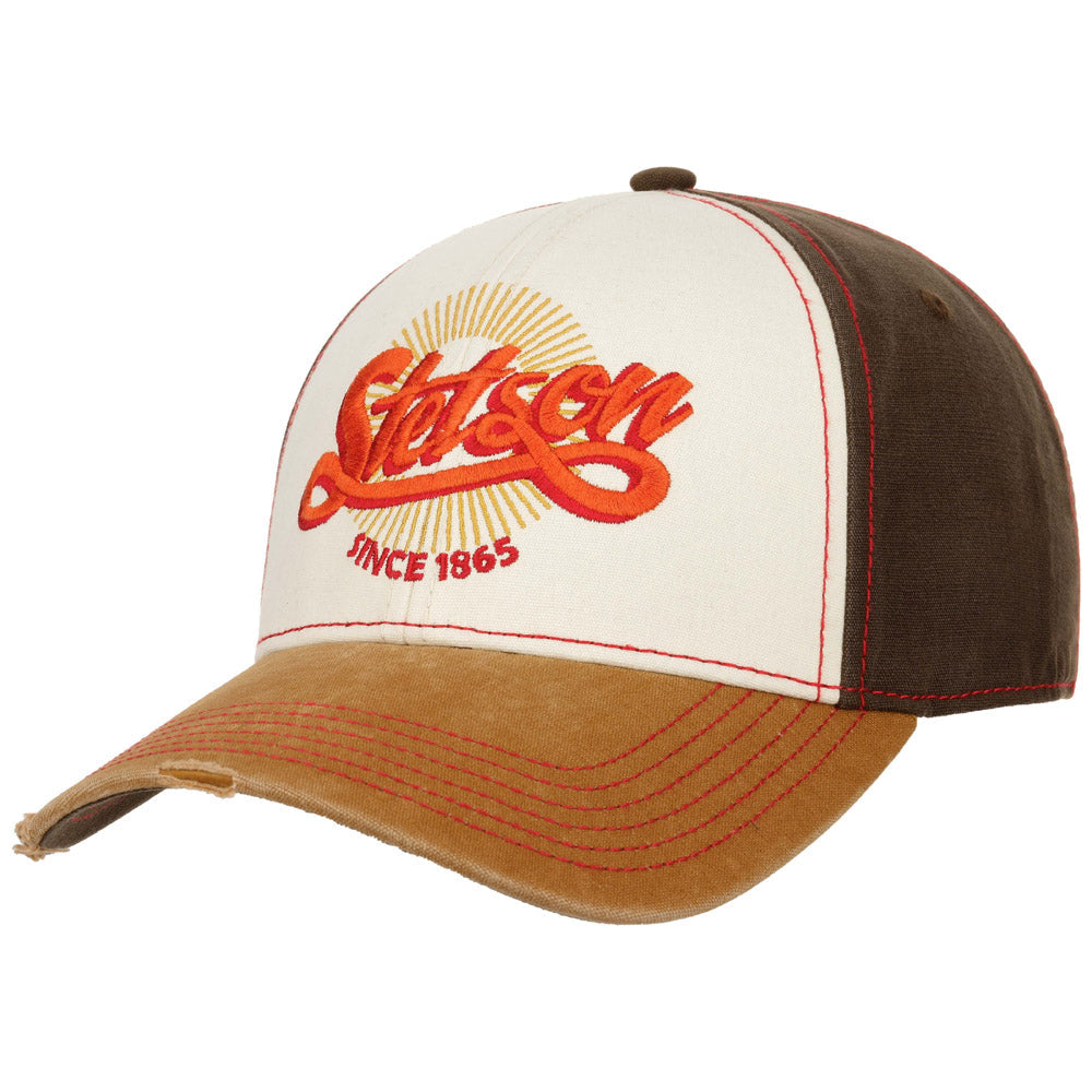 Stetson - Vintage Distressed Baseball  Cap - Brown