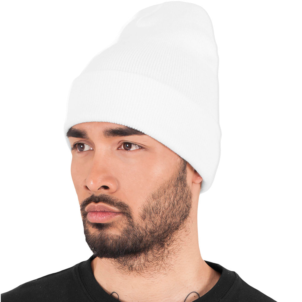 Yupoong - Fold Up Beanie - White - capstore.dk