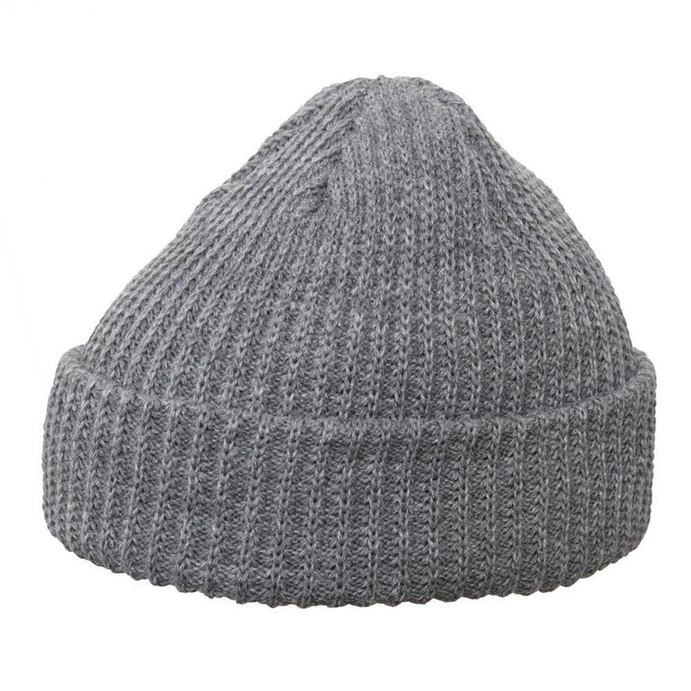 Yupoong - 1502 Fold Up Beanie - Heather Grey - capstore.dk