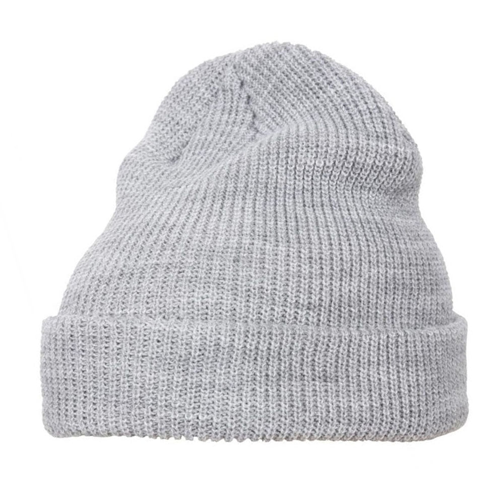 Yupoong - 1545 Fold Up Beanie - Heather Grey - capstore.dk