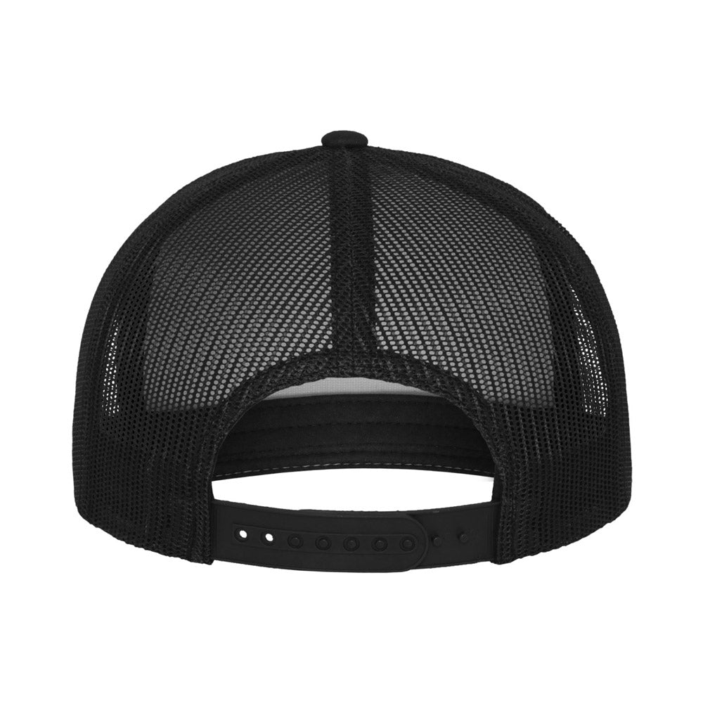 Yupoong - Flat Visor Trucker Cap - Black/White - capstore.dk