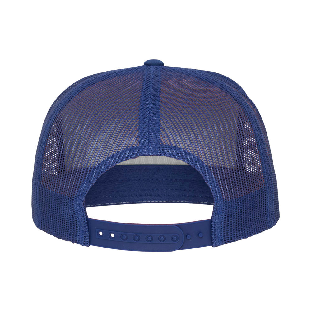 Yupoong - Flat Visor Trucker Cap - Royal/White - capstore.dk