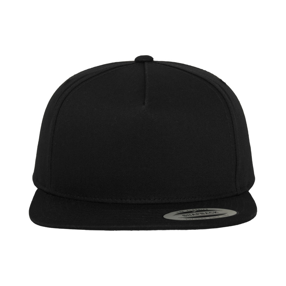 Yupoong - 5-Panel Snapback - Black - capstore.dk