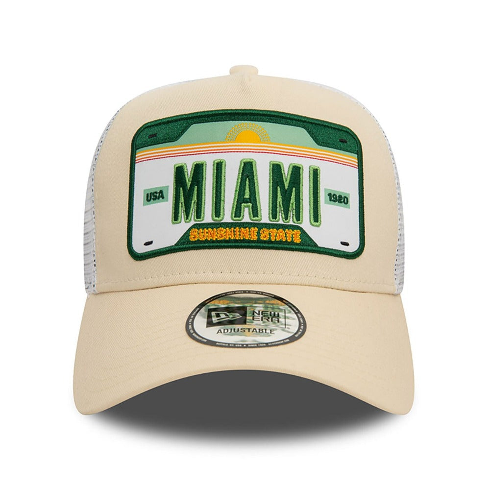 New Era - Miami Patch Trucker Cap - Beige