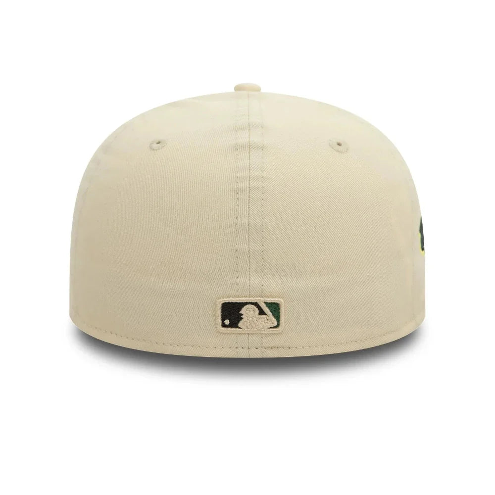 New Era - 59Fifty Fitted Braves Side Patch Low Profile Cap - Green/Ivory