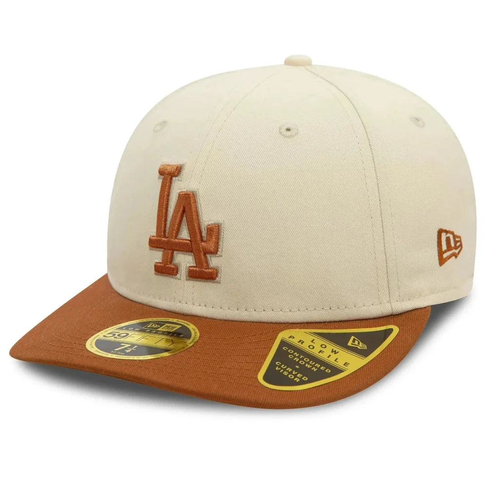 New Era - 59Fifty Fitted Dodgers Side Patch Low Profile Cap - Brown/Ivory