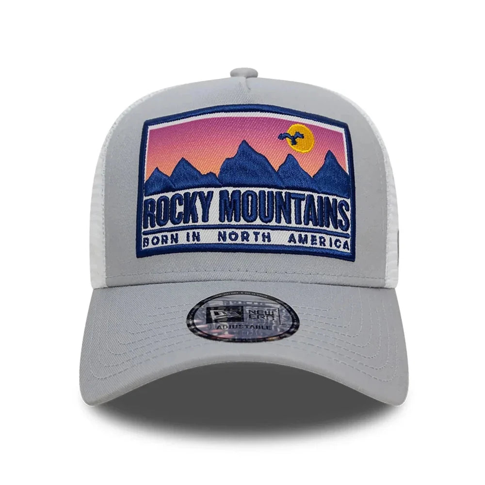 New Era - Rocky Mountains Patch Trucker Keps - Grå/Vit