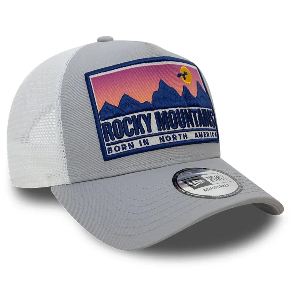 New Era - Rocky Mountains Patch Trucker Cap - Grey/White