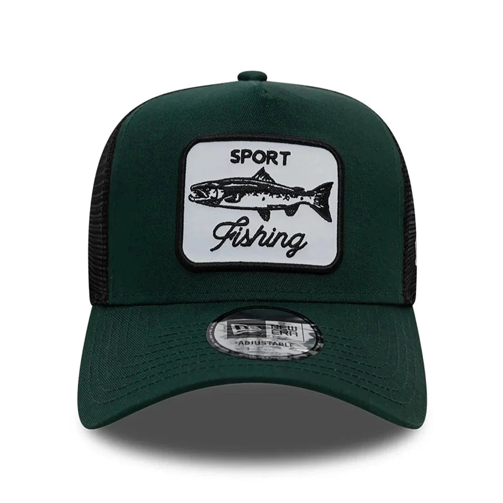 New Era - Sport Fishing Patch Trucker Cap - Green/Black