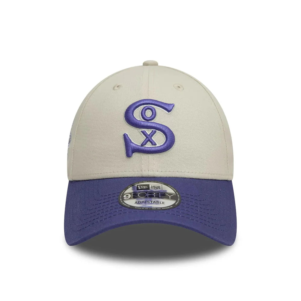 New Era - 9Forty World Series Side Patch Chicago White Sox - Purple/White