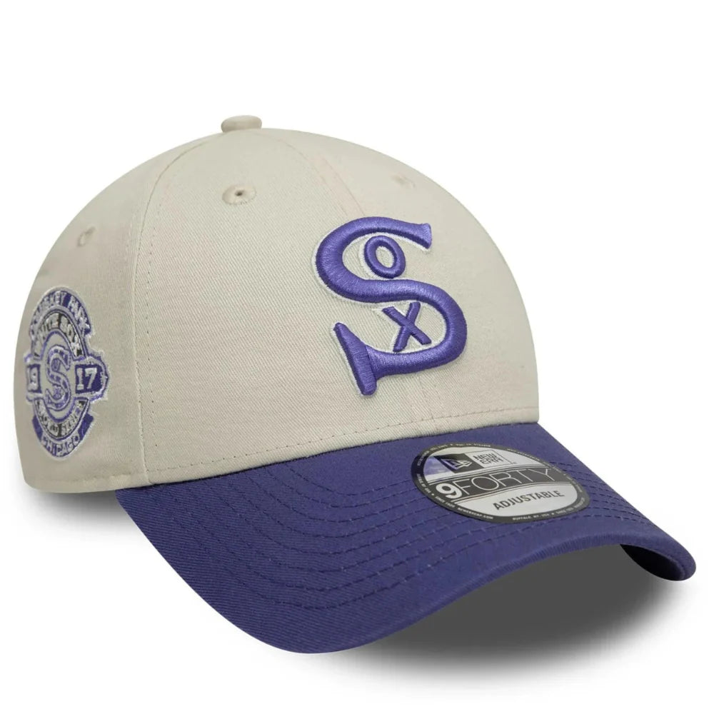 New Era - 9Forty World Series Side Patch Chicago White Sox - Purple/White