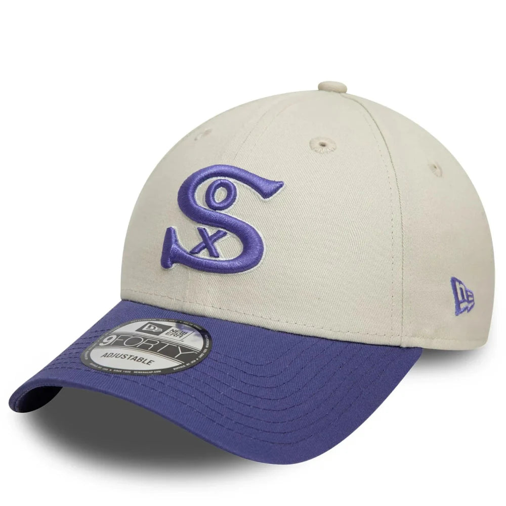 New Era - 9Forty World Series Side Patch Chicago White Sox - Purple/White