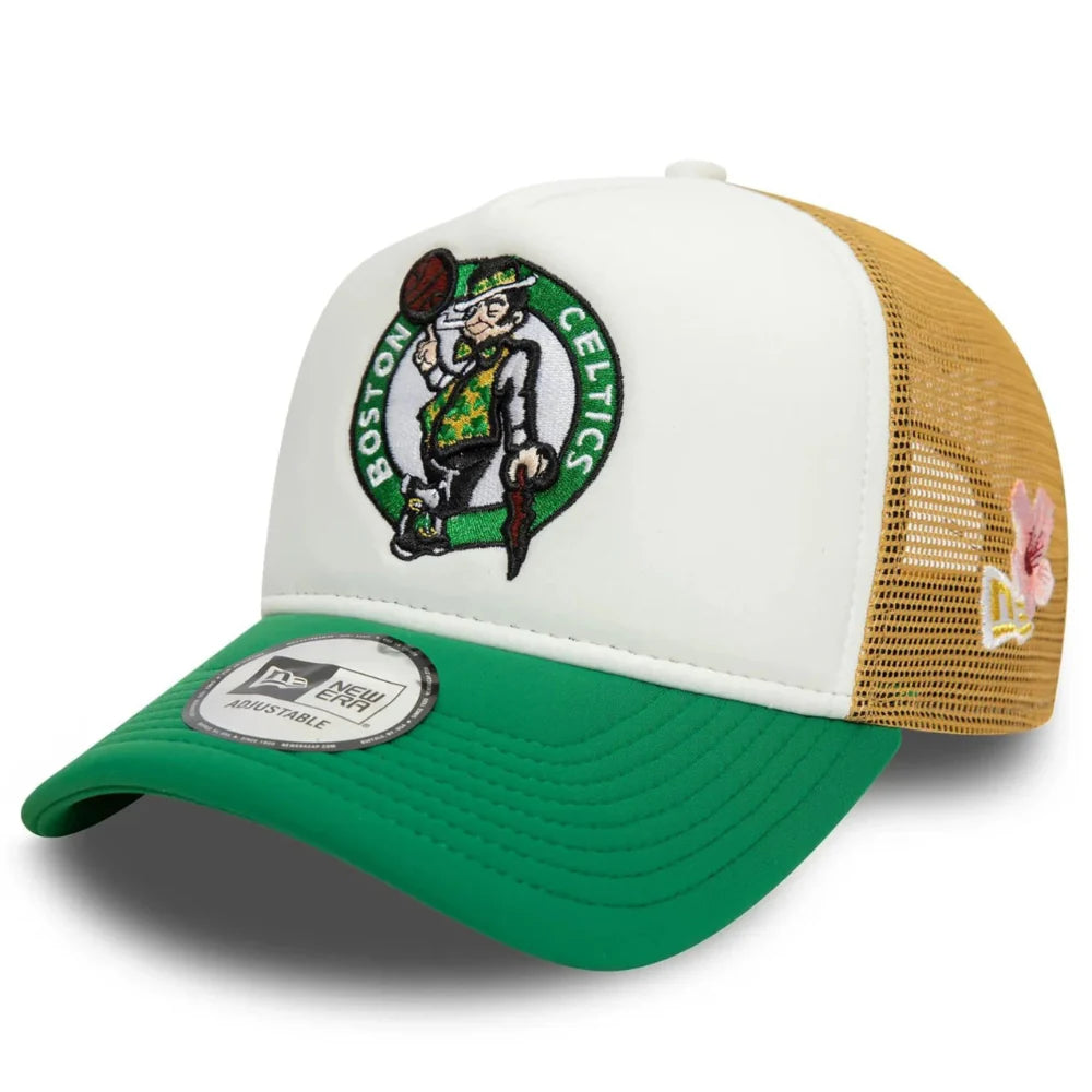 New Era - Celtics Flower Foam Trucker Cap - Green/White