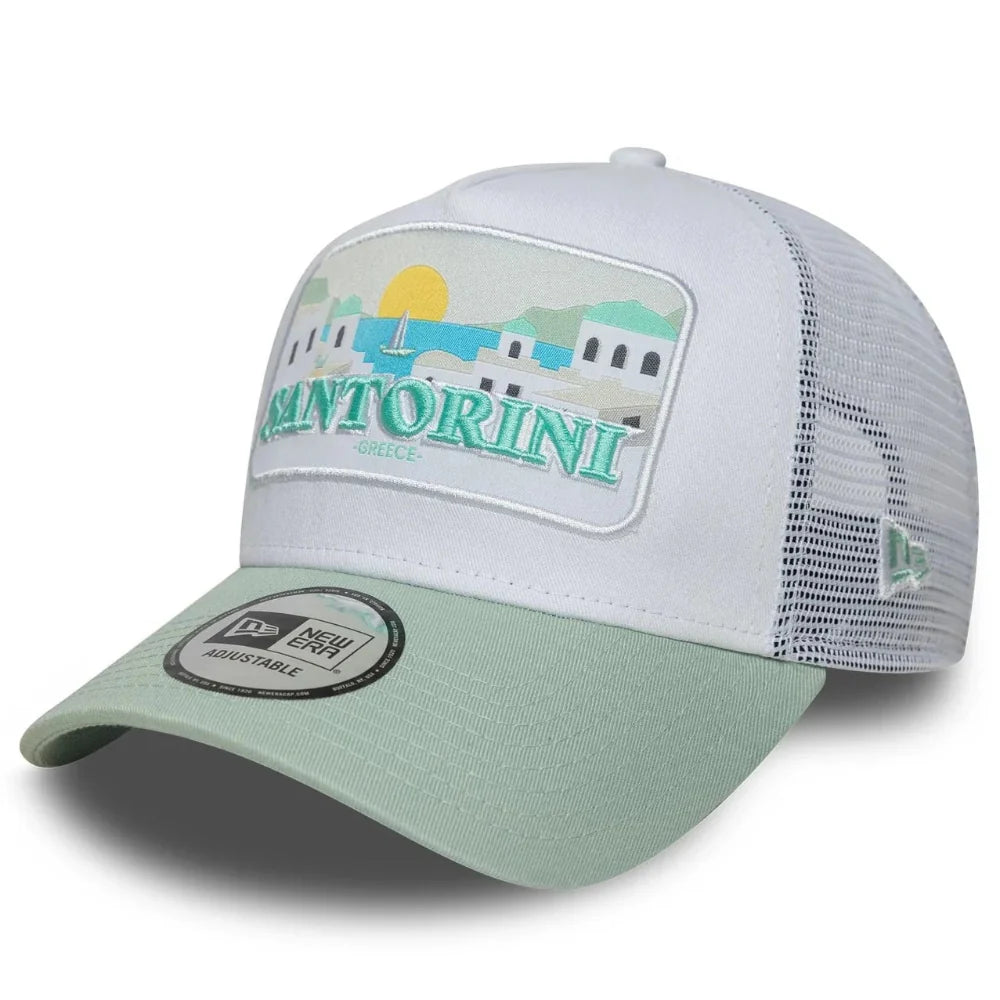 New Era - Santorini Patch Trucker Cap - Mint Green/White