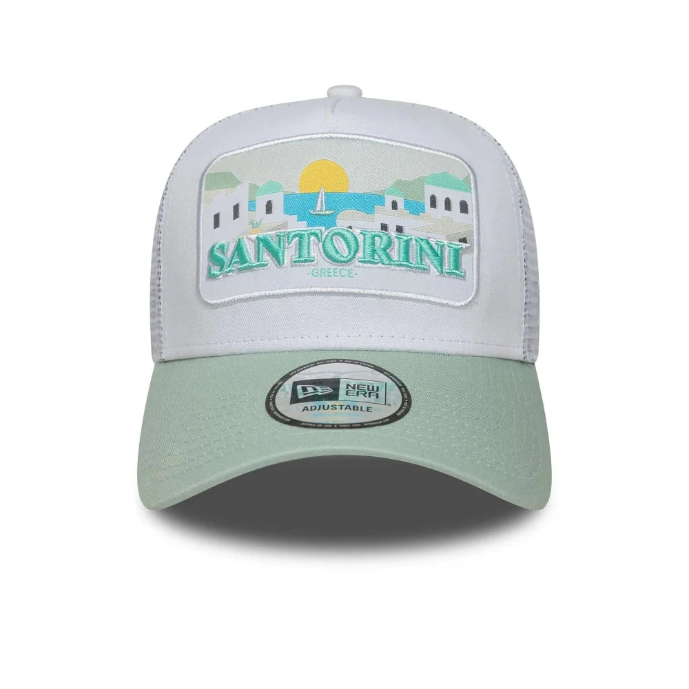 New Era - Santorini Patch Trucker Cap - Mint Green/White
