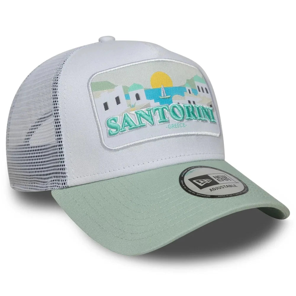 New Era - Santorini Patch Trucker Cap - Mint Green/White