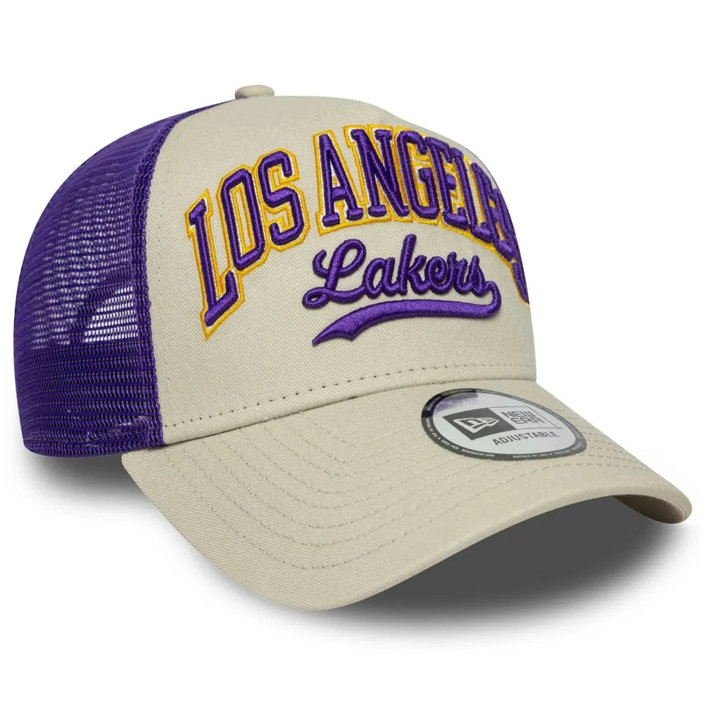 New Era - Los Angeles Lakers Trucker Cap - Purple/Beige