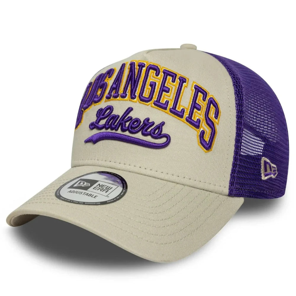 New Era - Los Angeles Lakers Trucker Cap - Purple/Beige