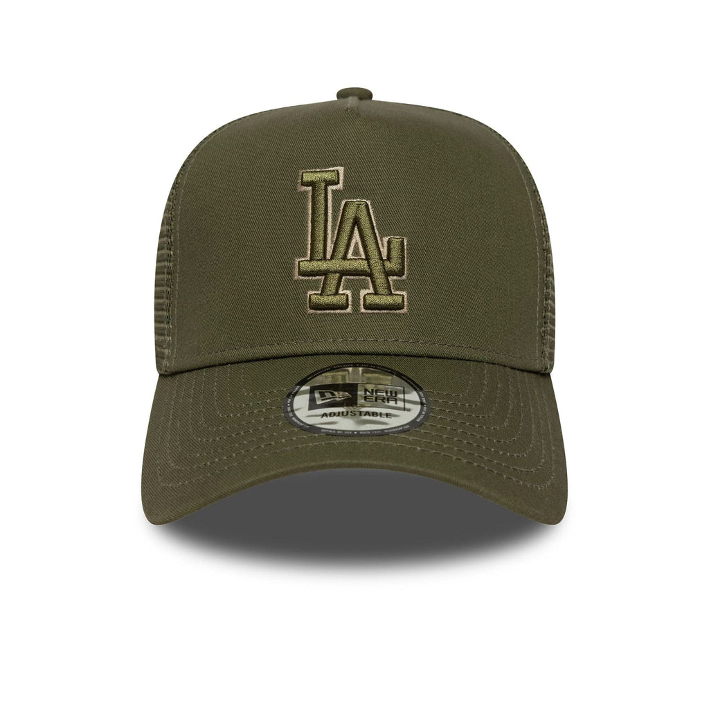 New Era - 9Forty Outline LA Dodgers Trucker Cap - Olive