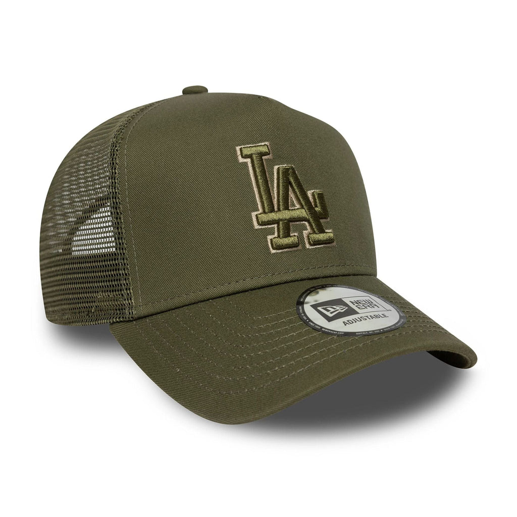 New Era - 9Forty Outline LA Dodgers Trucker Cap - Olive