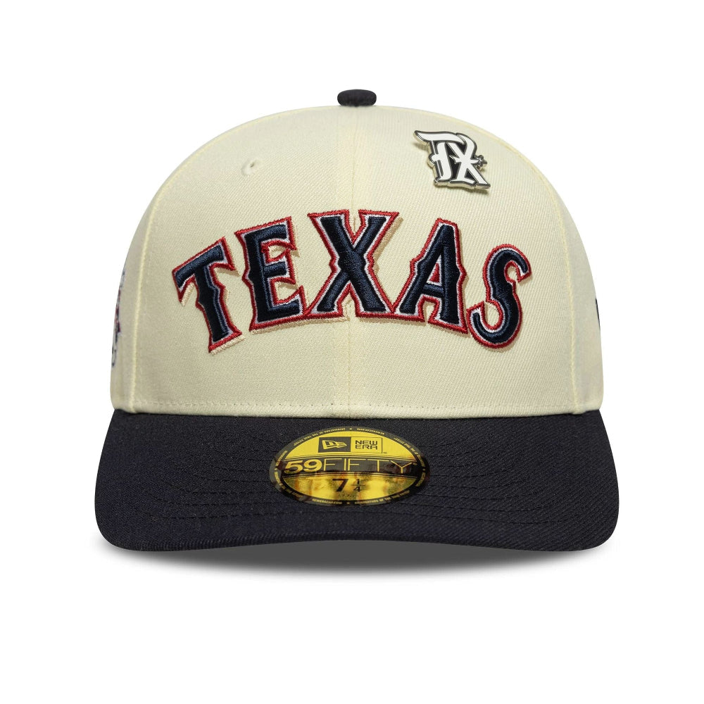 New Era - 59Fifty Fitted Texas Rangers Cap - Navy/Cream