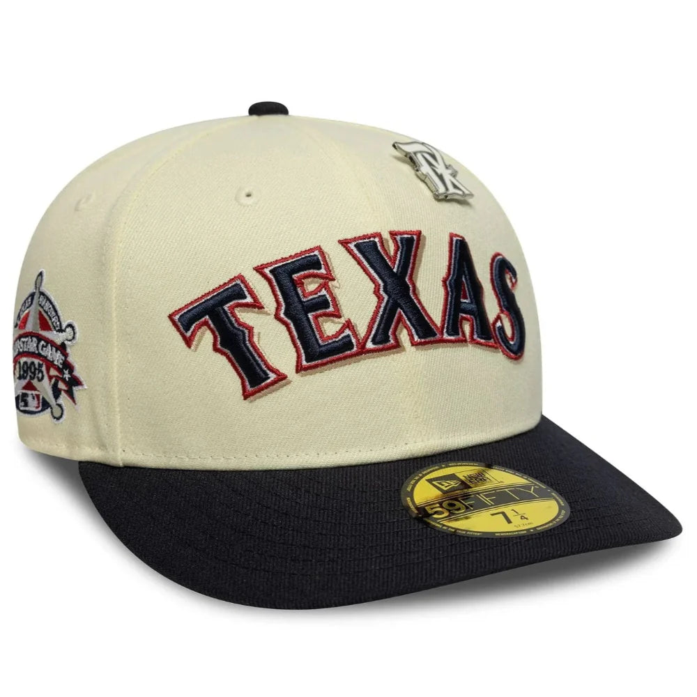 New Era - 59Fifty Fitted Texas Rangers Cap - Navy/Cream