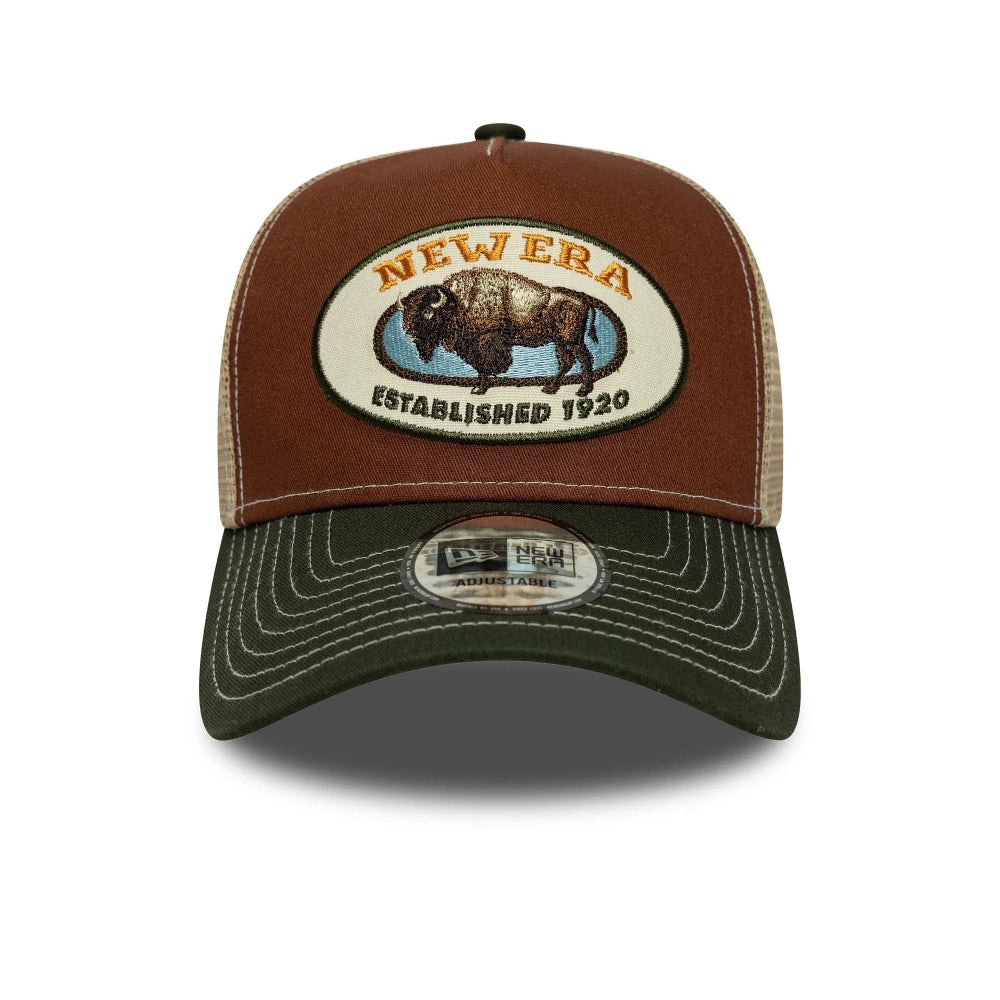 New Era - Animal Patch Trucker Cap - Brown/Khaki