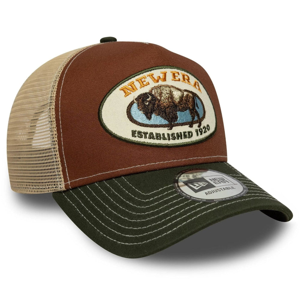 New Era - Animal Patch Trucker Cap - Brown/Khaki