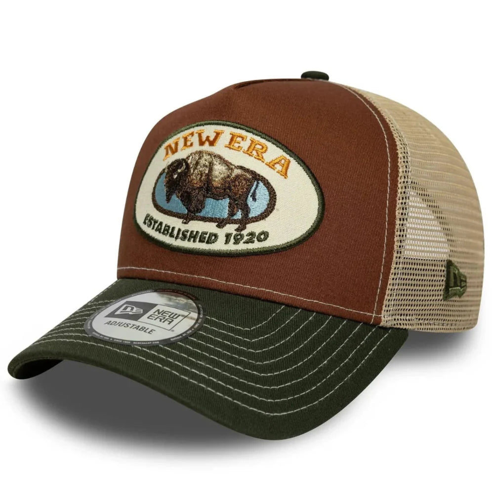 New Era - Animal Patch Trucker Cap - Brown/Khaki