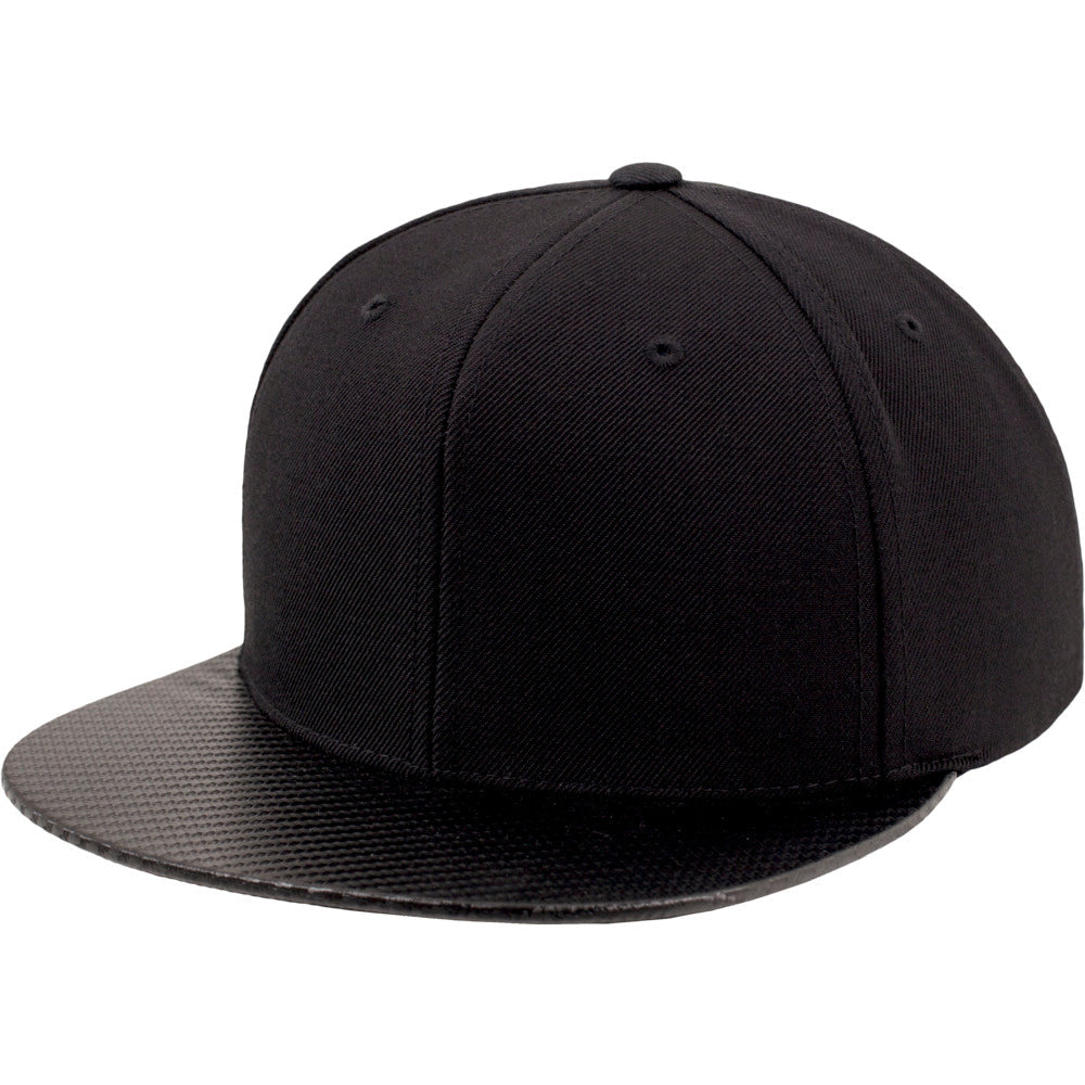 Yupoong - Carbon Snapback - Black - capstore.dk