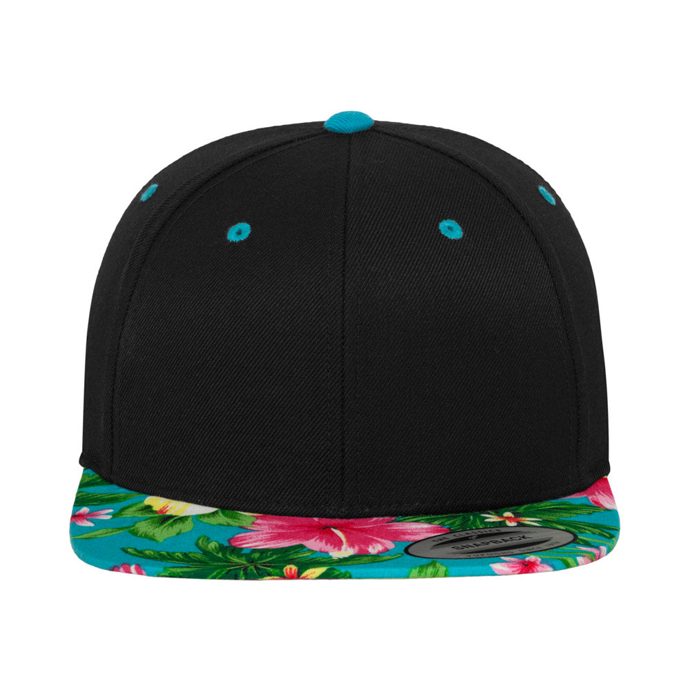 Yupoong - Hawaii Snapback - Black/Teal - capstore.dk