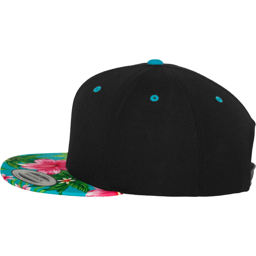 Yupoong - Hawaii Snapback - Black/Teal - capstore.dk