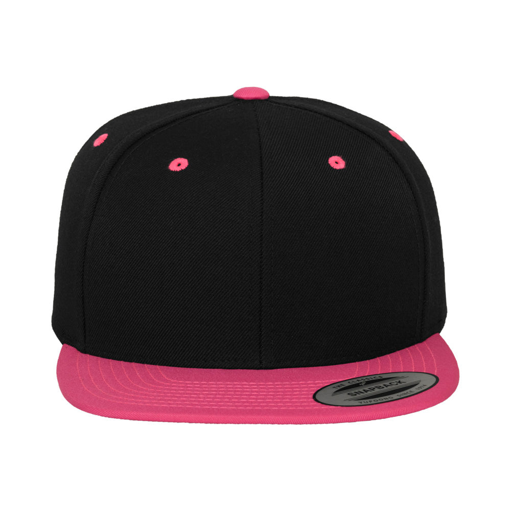 Yupoong - Snapback - Black/Neon Pink - capstore.dk