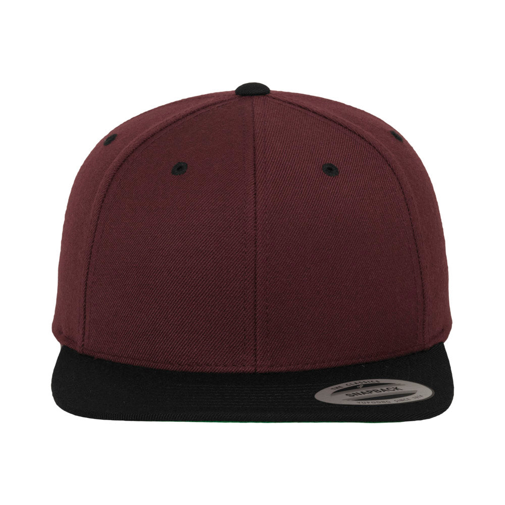 Yupoong - Snapback - Maroon/Black - capstore.dk