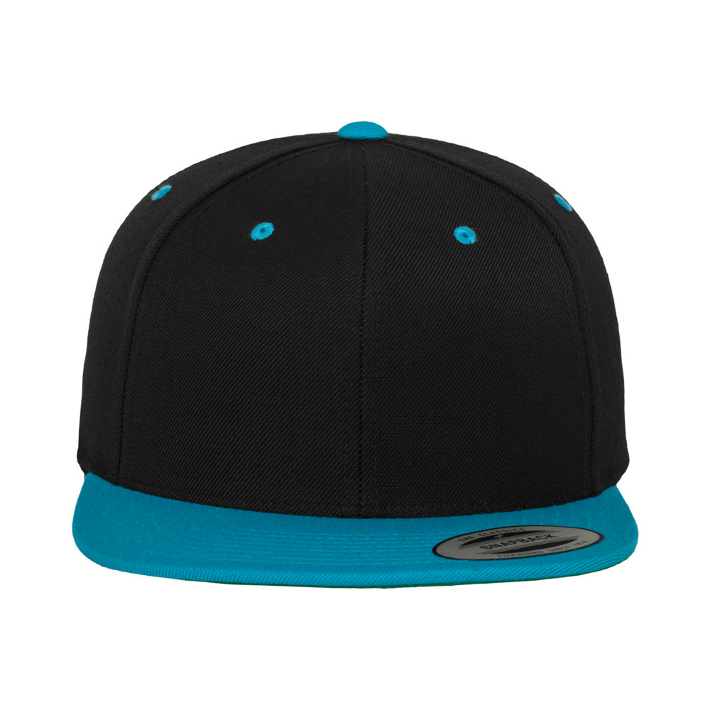 Yupoong - Snapback - Black/Teal - capstore.dk