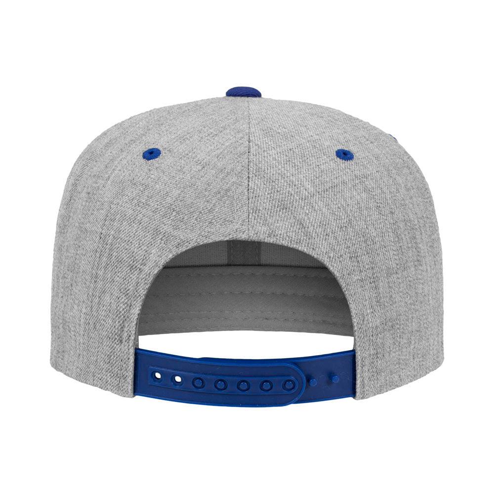 Yupoong - Snapback - Heather Grey/Royal - capstore.dk