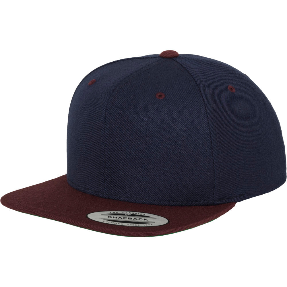 Yupoong - Snapback - Navy/Maroon - capstore.dk