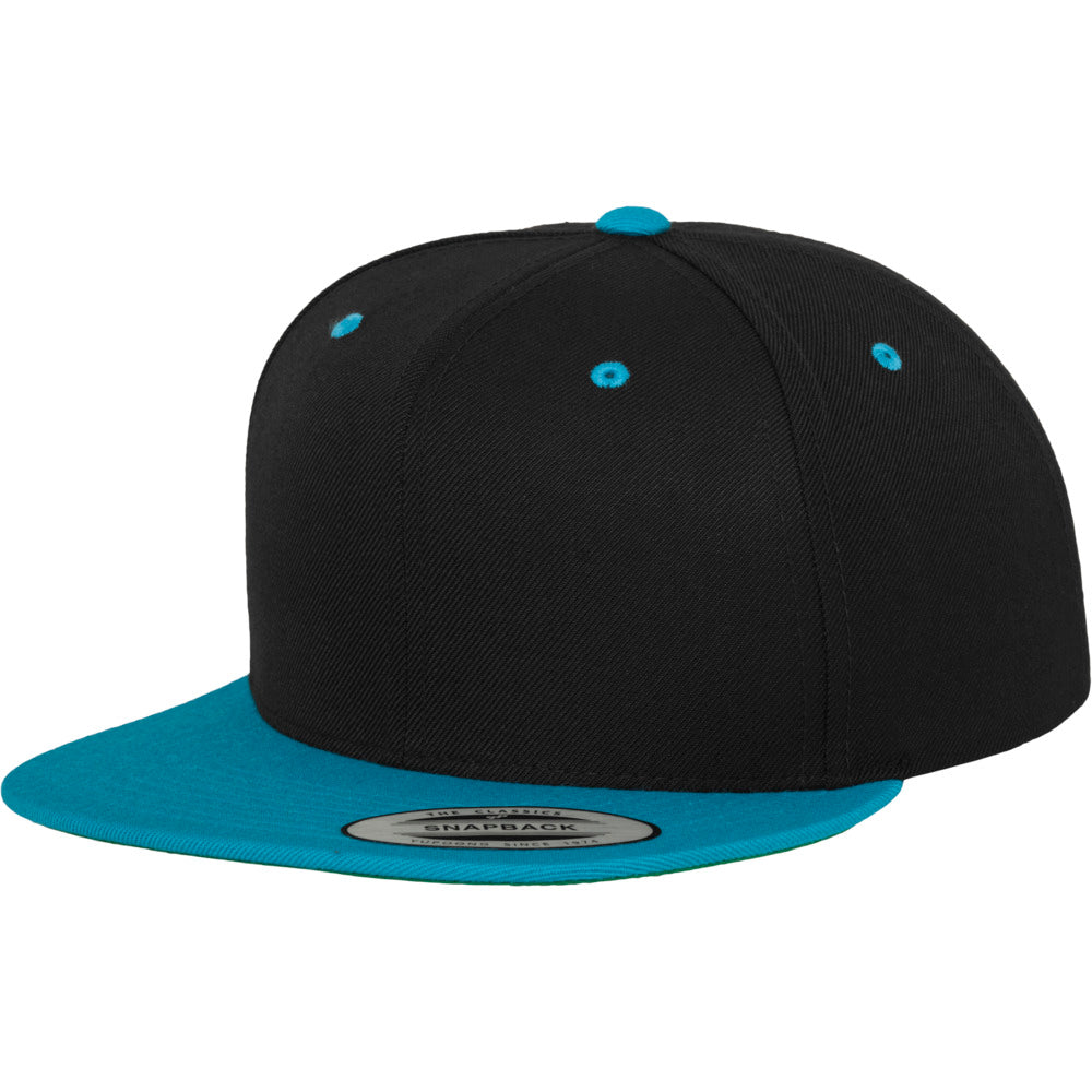 Yupoong - Snapback - Black/Teal - capstore.dk