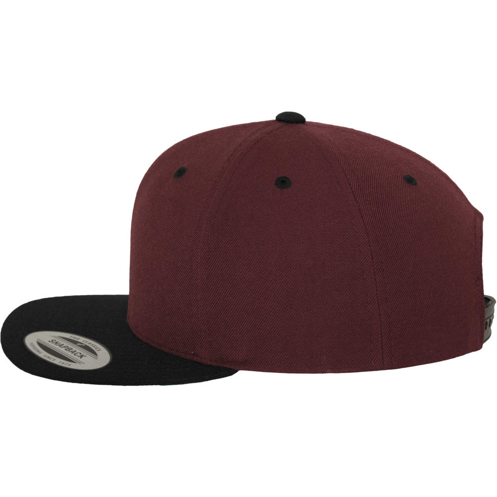 Yupoong - Snapback - Maroon/Black - capstore.dk