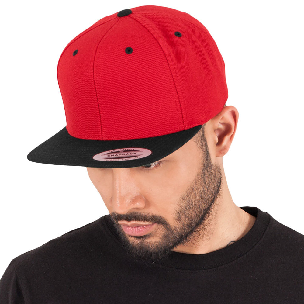 Yupoong - Snapback - Red/Black - capstore.dk