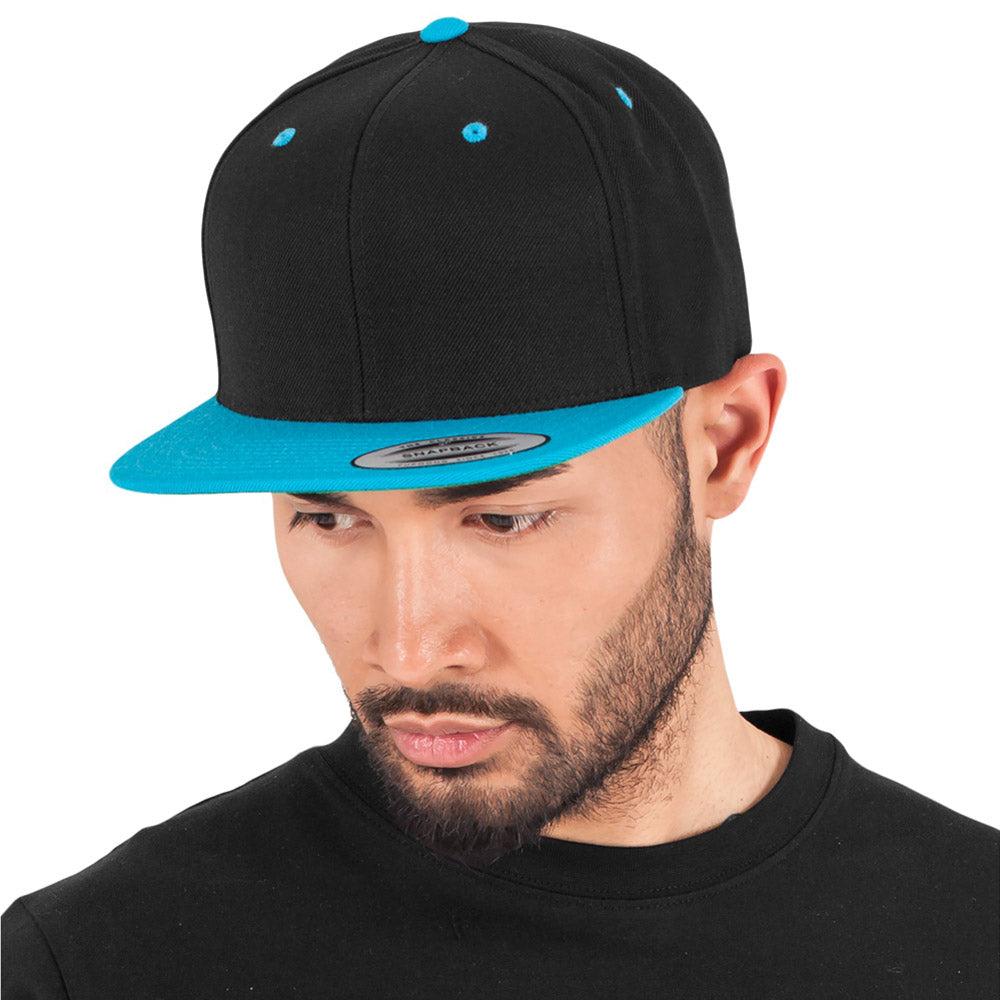 Yupoong - Snapback - Black/Teal - capstore.dk