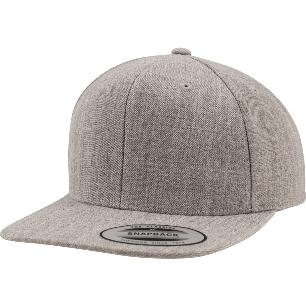 Yupoong - Youth Snapback - Heather Grey - capstore.dk