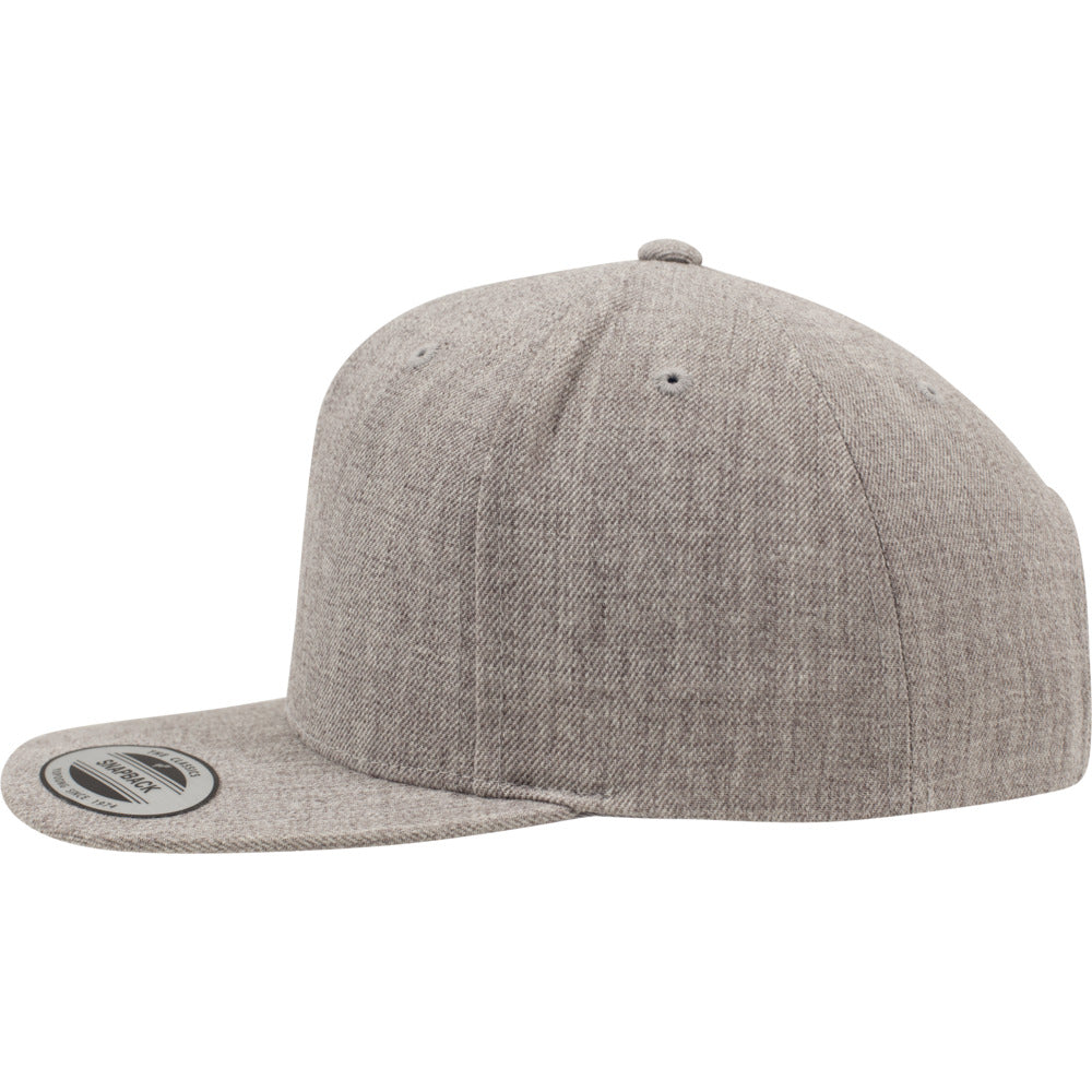 Yupoong - Youth Snapback - Heather Grey - capstore.dk