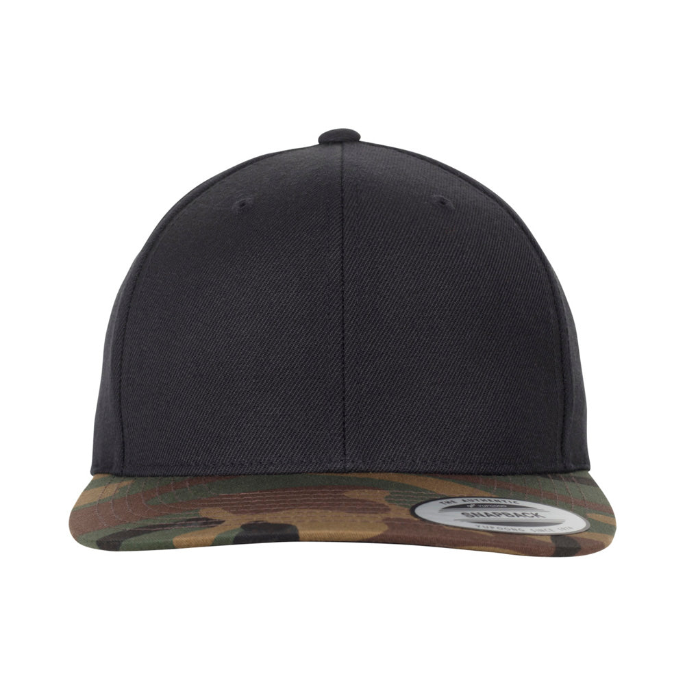 Yupoong - Snapback - Black/Green Camo - capstore.dk