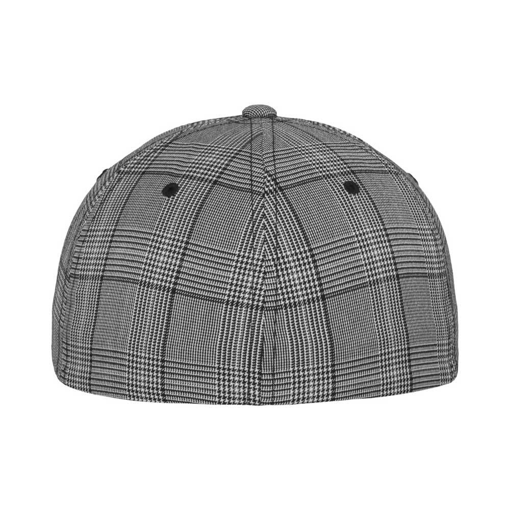 Flexfit - Baseball Cap - Black/White Glen Check - capstore.dk