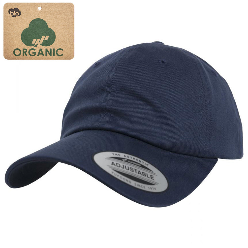 Yupoong - Organic Dad Cap - Navy - capstore.dk