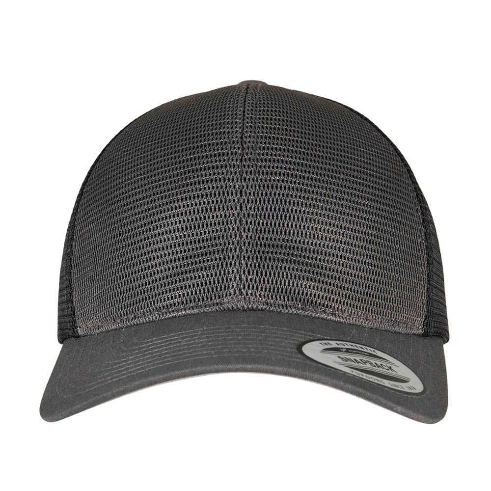 Yupoong - 360 Mesh Baseball Cap - Dark Grey/Black - capstore.dk