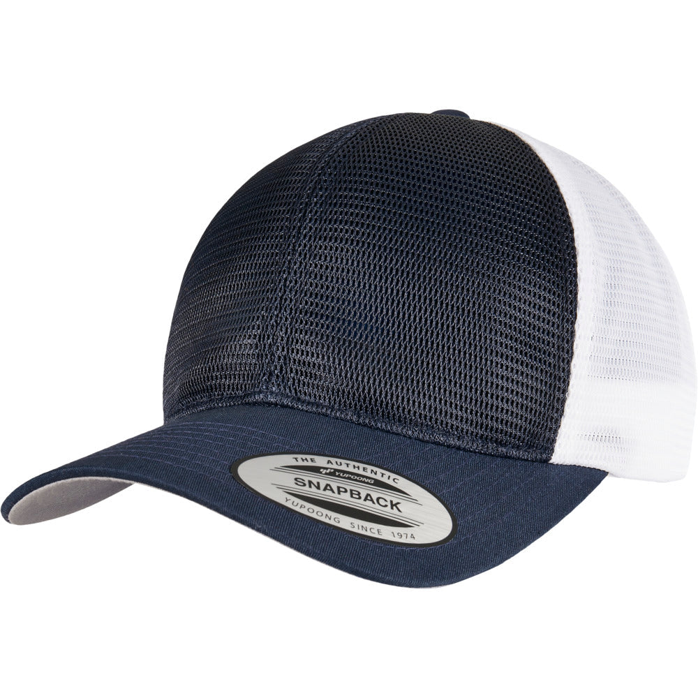 Yupoong - 360 Mesh Baseball Cap - Navy/White - capstore.dk