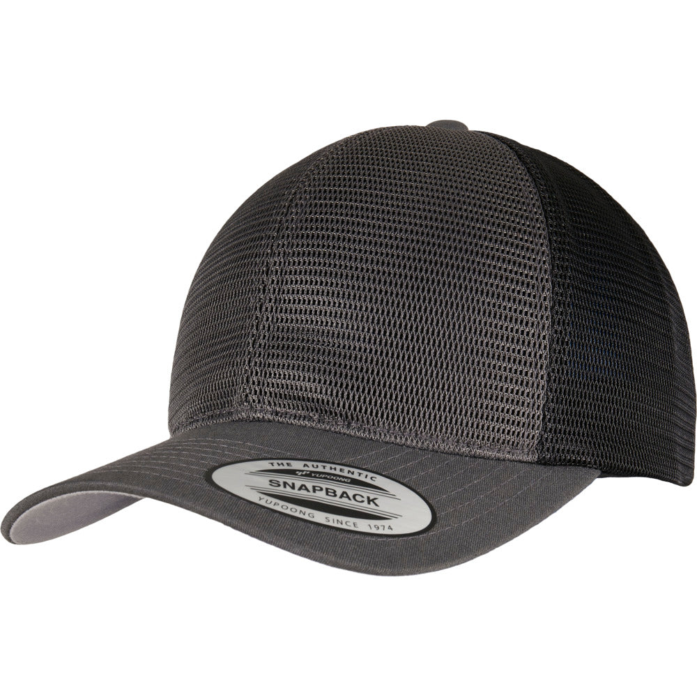 Yupoong - 360 Mesh Baseball Cap - Dark Grey/Black - capstore.dk