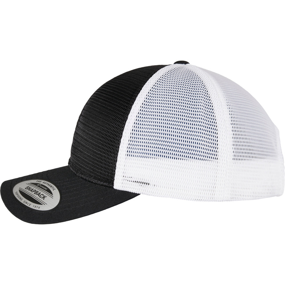 Yupoong - 360 Mesh Baseball Cap - Black/White - capstore.dk